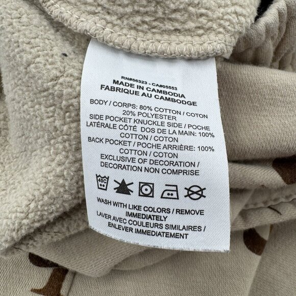 Nike Sports Club Fleece Joggers Mens Medium Logo‎ Print Tan Brown DV9611-206 - Picture 2 of 12